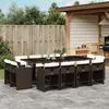 Image de vidaXL Ensemble à manger de jardin 13 pcs - Marron rotin