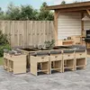 Image de vidaXL Ensemble à manger 13 pcs - Mélange Beige