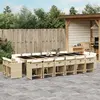 Image de vidaXL Ensemble à manger de jardin 17 pcs - Beige