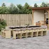 Image de VIDAXL Ensemble à manger de jardin 17 pcs - Mélange beige