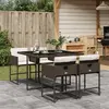 Image de vidaXL Ensemble à manger jardin 5 pcs - Marron poly rotin