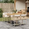 Image de vidaXL Ensemble jardin 5 pcs coussins beige