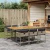 Image de vidaXL Ensemble à Manger Jardin et Coussins 7 pcs Gris