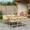Image de Ensemble à manger vidaXL - Beige poly rotin