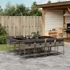 Image de Vidaxl Ensemble Salle à Manger de Jardin 9 pcs - Gris Résine Tressée