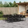 Image de vidaXL Ensemble à Manger Jardin 11 pcs - Noir