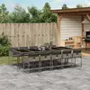 Image de vidaXL Ensemble à manger de jardin 11 pcs - Gris
