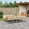 Image de vidaXL Ensemble à manger de jardin 11 pcs - Beige
