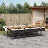 Image de VIDAXL Ensemble à Manger Jardin 13 pcs - Noir