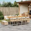 Image de VIDAXL Ensemble à manger de jardin 13 pcs beige tressée