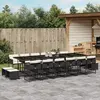 Image de vidaXL Ensemble à manger de jardin 17 pcs - Noir