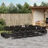 Image de Ensemble à manger VIDAXL - 17 pcs - Coussins noirs
