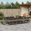 Image de vidaXL Ensemble à manger 17 pcs - Gris