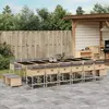 Image de vidaXL Ensemble à manger jardin 17 pcs Beige
