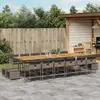 Image de VIDAXL Ensemble à Manger de Jardin 17 pcs - Résine Tressée