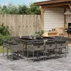 Image de vidaXL Ensemble à manger 11 pcs - Gris