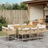 Image de VidaXL Ensemble à manger jardin 11 pcs beige