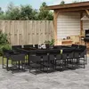 Image de vidaXL Ensemble à manger de jardin 13 pcs - Noir