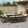 Image de vidaXL Ensemble à manger de jardin 13pcs - Rotin - Marron
