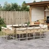 Image de vidaXL Ensemble à manger de jardin 13 pcs Résine tressée - Beige