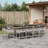 Image de vidaXL Ensemble à manger de jardin - Gris clair