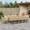Image de vidaXL Ensemble à manger de jardin 15 pcs - Beige