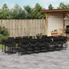 Image de VIDA XL Ensemble à manger de jardin 17 pcs - Noir