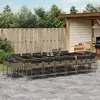 Image de VidaXL Ensemble à manger de jardin 17 pcs - Résine Tressée