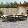 Image de vidaXL Ensemble à manger de jardin 17 pcs - Marron