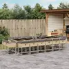 Image de vidaXL Ensemble à manger de jardin 17 pièces - Mélange beige