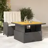 Image de vidaXL Ensemble à manger de jardin 2 pcs noir