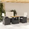 Image de Ensemble à manger 4 pcs noir vidaXL