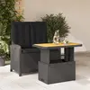 Image de vidaXL Ensemble à manger jardin 2 pcs noir