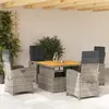 Image de Ensemble à manger de jardin 5 pcs gris - vidaXL