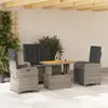 Image de vidaXL Ensemble à manger jardin 4 pcs - Gris