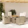Image de vidaXL Ensemble à manger jardin 5 pcs - Beige