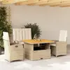 Image de vidaXL Ensemble de salle à manger de jardin - 4 pièces - Beige