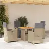Image de vidaXL Ensemble à manger de jardin - Beige