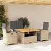 Image de vidaXL Ensemble à manger de jardin 4 pièces - Beige