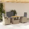 Image de VidaXL Ensemble repas 4 pièces - Beige