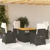 Image de VIDAXL Ensemble à manger de jardin 5 pcs Noir