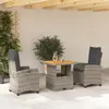 Image de VIDAXL Ensemble à manger 3 pcs gris