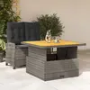 Image de vidaXL Ensemble à manger 2 pcs - Gris