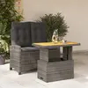 Image de vidaXL Ensemble à manger de jardin 2 pcs - Gris