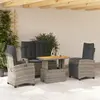 Image de VIDAXL Ensemble à manger de jardin - 4 pcs - Gris