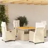 Image de vidaXL Ensemble à manger de jardin 5pcs Beige