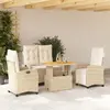 Image de vidaXL Ensemble 4 pcs Poly rotin