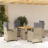 Image de vidaXL Ensemble à manger 5 pcs - Beige