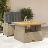 Image de vidaXL Ensemble à manger de jardin et coussins 2 pcs - Beige poly rotin