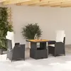 Image de vidaXL Ensemble à manger 3 pcs - Noir